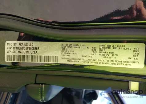 2023 Jeep Grand Cherokee Limited 4X4 из США, поврежденный, VIN 1C4RJHBG2P8900262